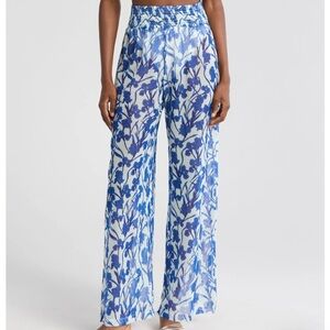 NWT ANTHRO HUTCH Eliza Floral Cover-Up Pants | Vining Orchids | Size M